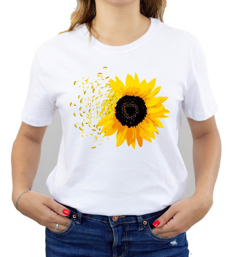 Polera Estampada Dama 100%algodón Girasol Exclusivo 609