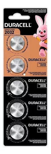 Duracell - Pilas de botón de litio 2032 de 3 V, paquete de 4, con
