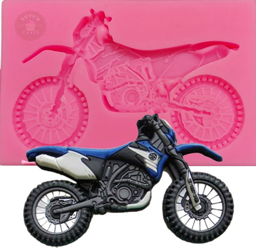 Molde Silicona Moto Repostería Porcelana Fondant