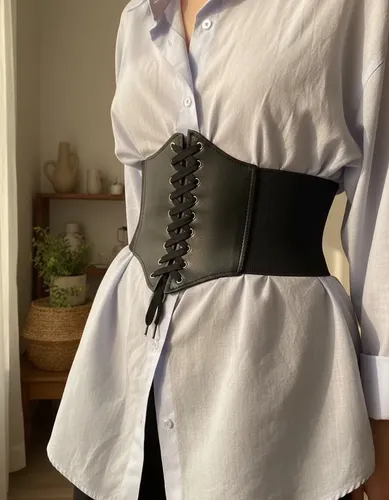Cinto Espartilho Corset Feminino Elástico Para Cintura Bbh23 Preto Bbh-23 Liso Tamanho Único