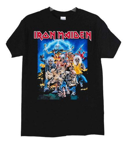 Polera Iron Maiden Eddies Attack Metal Abominatron