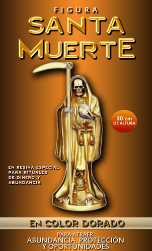 Santa Muerte Dorada Rituales Para Dinero Y Abundancia | Envío gratis