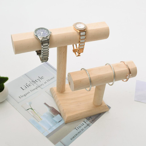 2 Niveles De Joyas Neckalce Bracelt Reloj Soporte Soporte De