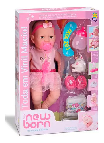 Muñeca New Born Con Vestido Hace Pis 8190 Divertoys