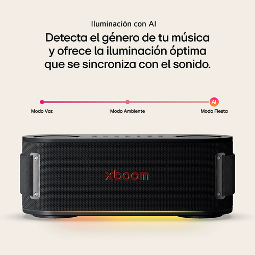 LG Xboom Bounce By Will.i.am | Bocina Bluetooth Portátil | 30hrs De Batería | Ip67