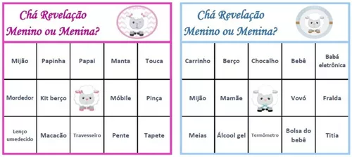 104 Cartelas Bingo Chá De Bebê Tema Menino Chuva De Amor Pdf