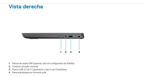 Dell Latitude 7310 Core I7-10610u 16gbram 256gbssd M.2 Touch (Reacondicionado)