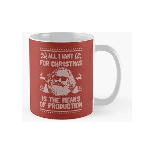 Taza Todo Lo Que Quiero Para Navidad Es El Medio De Producci