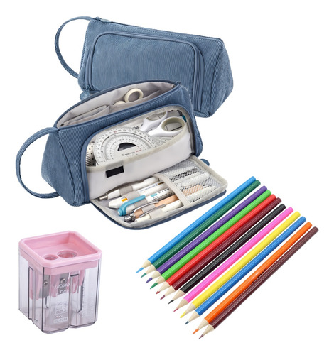 Conjunto Simples De Estojo Escolar De Grande Capacidade De 1