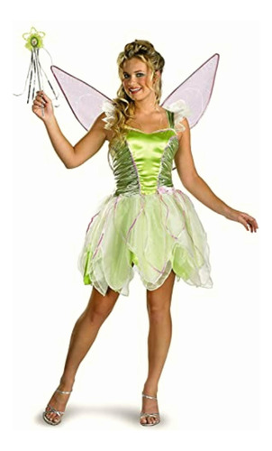 Disguise Women's Disney Fairies Tinker Bell Deluxe Costume,