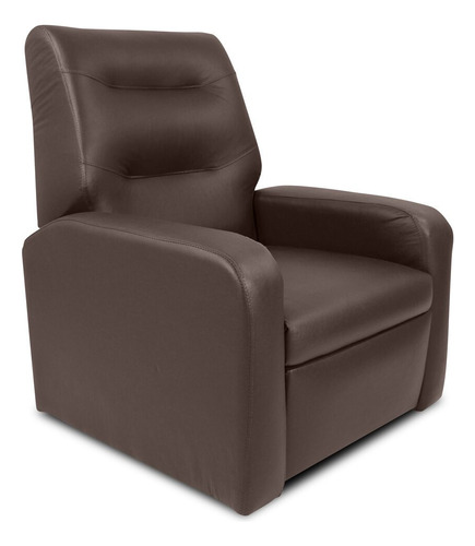 Poltrona Reclinavel Classic Material Sintético Matrix Cor Marrom