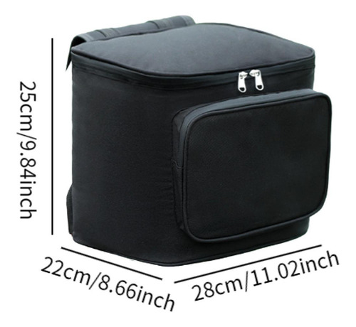 Bolsa De Almacenamiento Para 28x22x25 Cm Parte Trasera Negra
