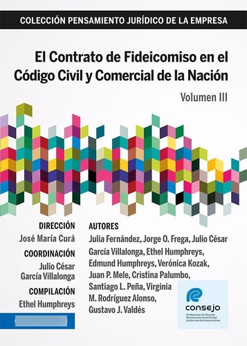 El Contrato De Fideicomiso En El Codigo Civil Volumen 3