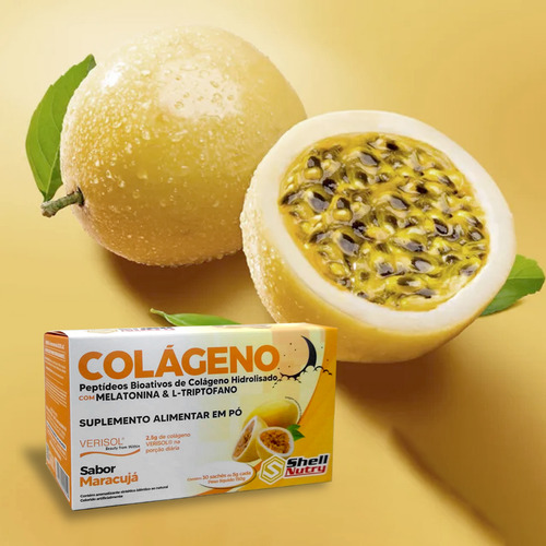 Colágeno, Melatonina E Triptofano Em Pó Sabor Maracujá