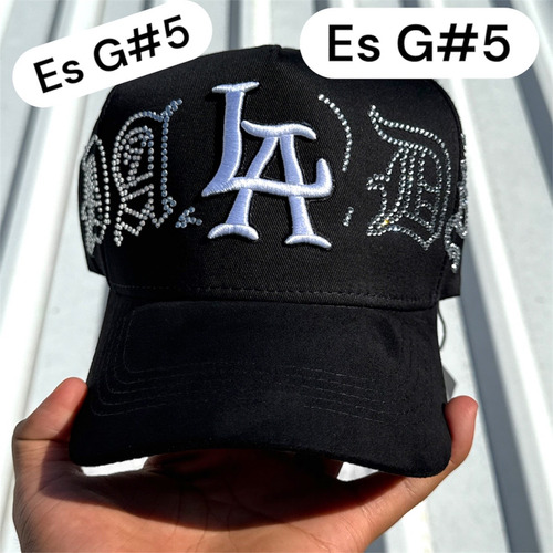 Gorra Dandy Hats Crystals White Negro Única