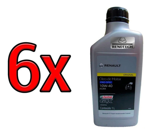 Oleo Castrol 10w40 Gtx Pro-spec A3 B4 Mineral 6x 7711943749