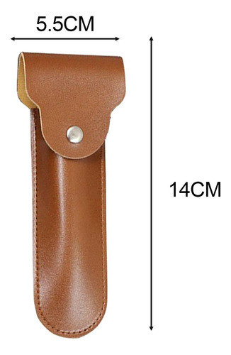 2 Estuche Para Afeitadora Manual, Bolsa De Marrón Brillante