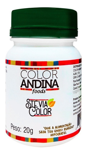 Stevia Color Andina Food - 20g Adoçante 100%natural Original