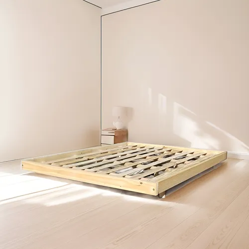 comprar Cama 2 Plazas 140 X 190 Tatami Baja Oriental Pino - Pinoshow