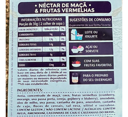 Granola Biomass 400g Pote Nécta De Maça E Frutas Vermelhas
