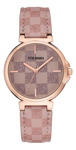 ~? Steve Madden Logotipo De Mujer A Cuadros Reloj De Correa 