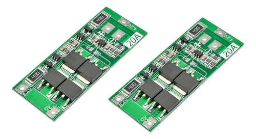 2 Protectores Bms Pcm Batería Li-ion O Lipo 2s 7.4v 20a