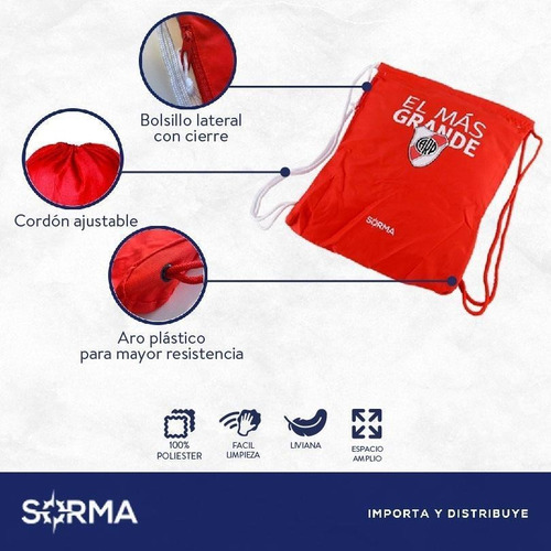 Imagen 3 de 6 de Bolsa Deportiva Mochila Botinero Boca River Barca Oficial