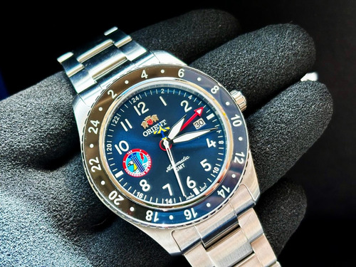 Relogio Orient Esquadrilha Da Fumaça Fab Anjos 3 Automático Prateado Azul Azul