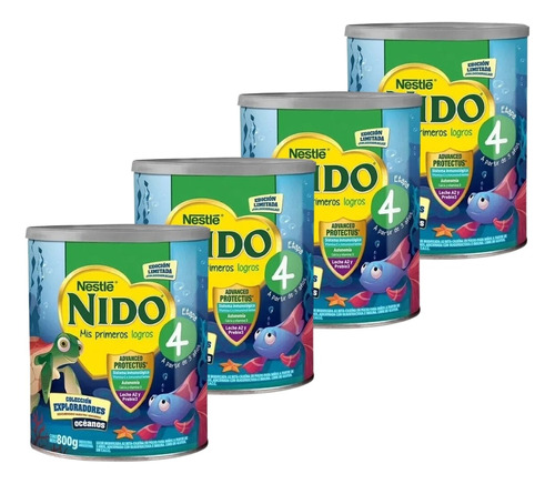 4un Nido 4 Pre-escolar Lata En Polvo X 800 Grs