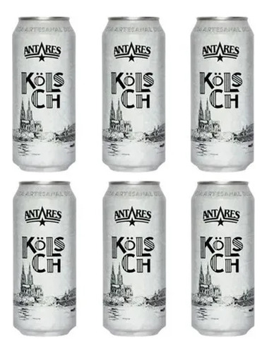 Cerveza Antares Kolsch Artesanal en Lata de 473mL en Pack de 6 unidades