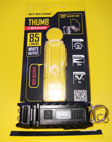 Lanterna Nitecore Thumb Edc Survivor C/ Led Red Sinalizador