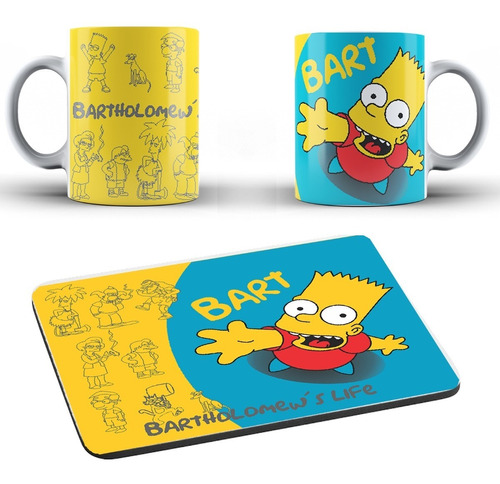 Mouse Pad Y Taza De Barsimpson