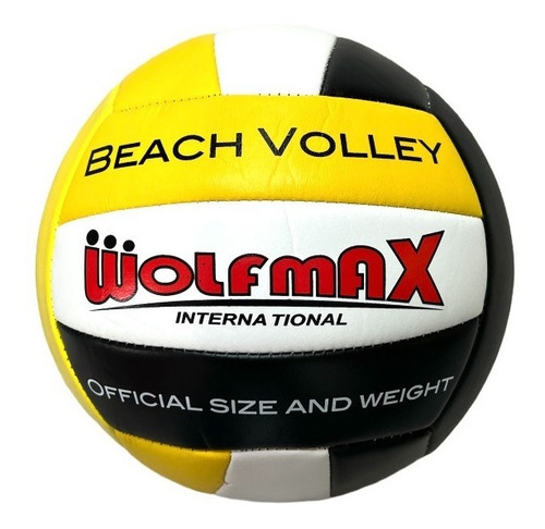 Imagen 1 de 7 de Pelota De Voley Tricolor Cuero Sintetico Cosida Beach Volley
