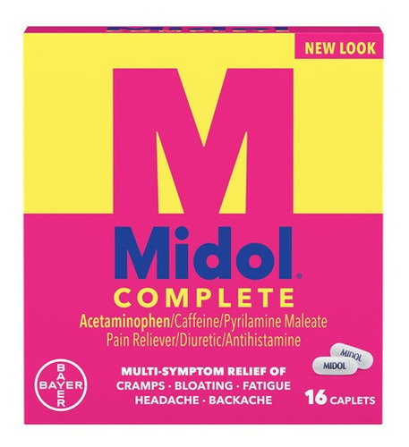 Midol Fuerza Máxima Menstrual De Socorro 16 Ct
