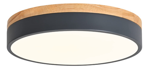 Yasince Lmpara De Techo Led De Madera Regulable, Moderna Red