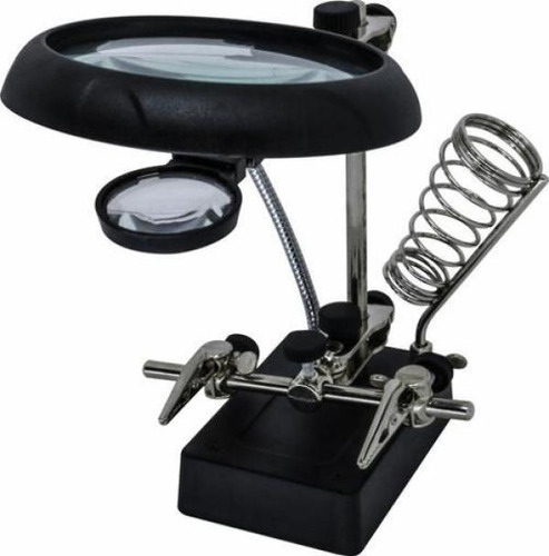 Lupa De Mesa Con Soporte Para Garras Y Luz Led