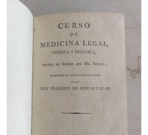 Curso Medicina Legal Teorica Practica Belloc 1819
