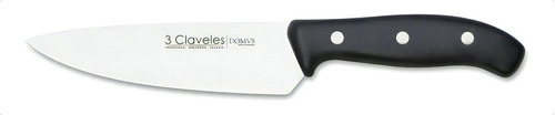 Cuchillo 3 Claveles Cocinero 15 Cm Domus Acero Inoxidable Color Negro