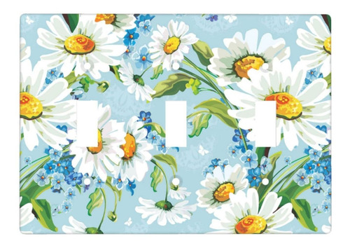 Daisy Triple Toggle Switch Plate Cover Decoración Plac...