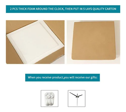 Reloj De Pared Moderno En Tono Plateado Para Sala De Estar,