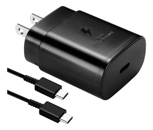 Cargador Super Fast Charge 45w + Cable Tipo C A C Samsung 