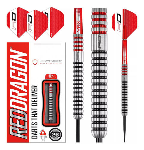 Juego De Dardos Red Dragon Gt3 - 26gr - Tungsteno 90%