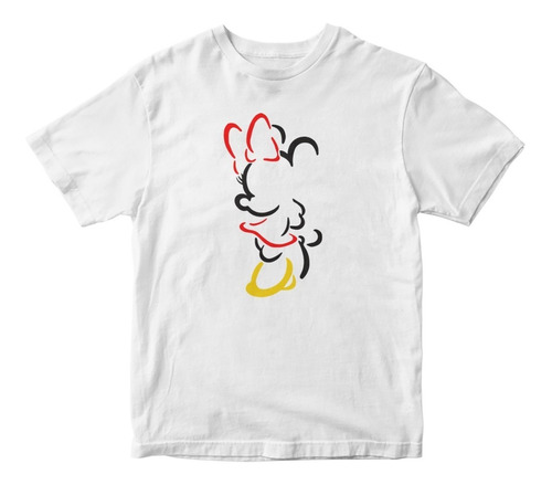 Playera Minnie Mouse Mickey Animados Caricatura Silueta M511