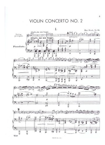 M. Bruch: Violín Concerto No. 2 In D Minor Op.44 For Violin
