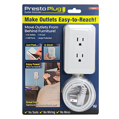 Extensor De Enchufe Presto Plug Reubicar Enchufes De Co...