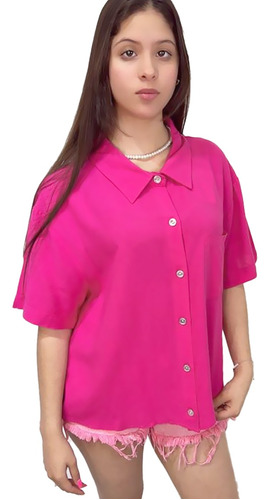 Blusa De Lino Manga Corta  Hg11188