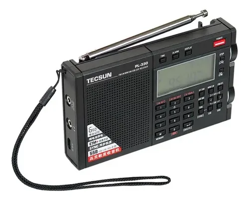 Rádio Receptor Tecsun Pl-330 Am/fm/lw/sw/ssb Multibanda Preto