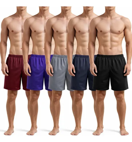 Kit 5 Shorts Masculino Sport Academia Futebol Cores Sortidas