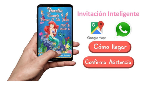 Invitacion Sirenita Mapa Ubicacion Confirmacion Whatsapp