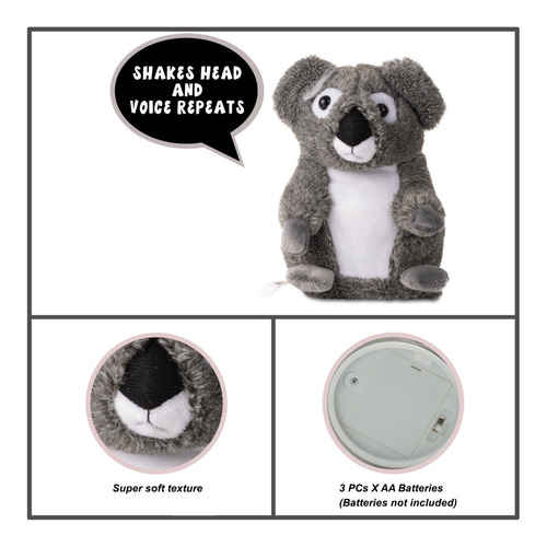 Peluche Interactivo Pugs At Play Koala Joey Graba Repite